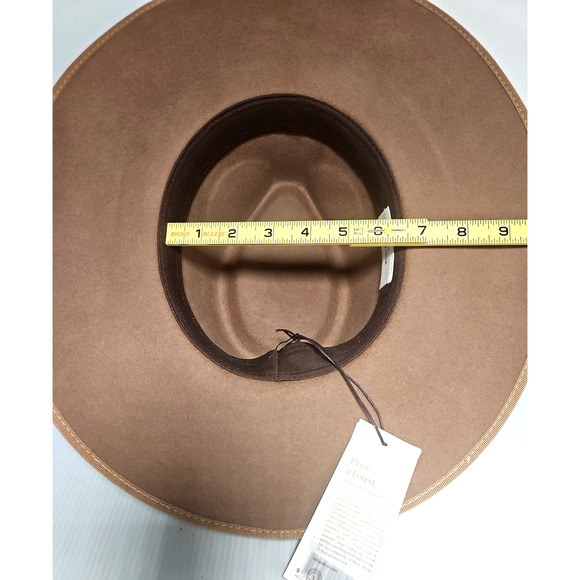 WILL + BEAR Brown Wide Brim Fedora Hat Andy Oak Medium- Retail $127 - Picture 8 of 10